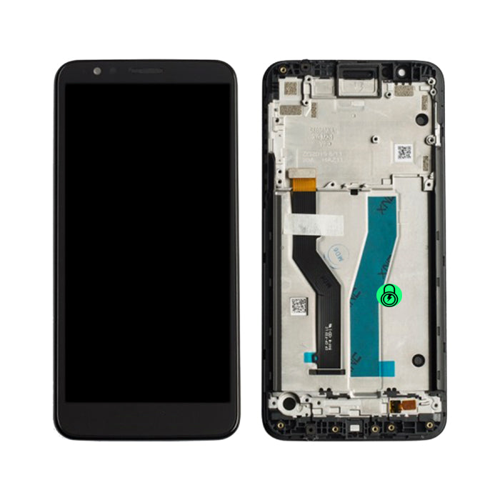 Ensemble écran LCD et numériseur avec châssis compatible avec Motorola Moto E6 XT2005 2019
