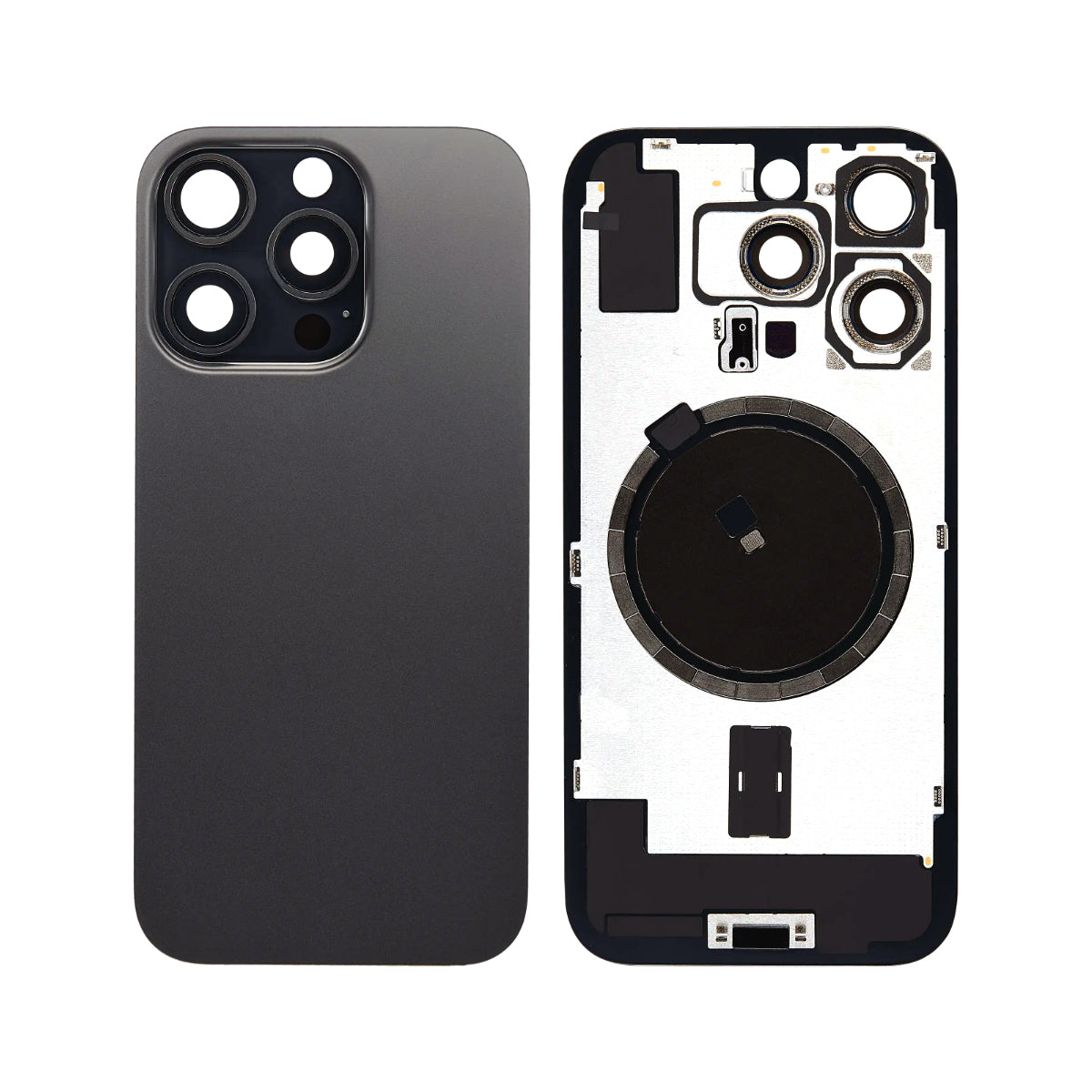 Back Cover Rear Glass With Steel Plate & Magnet Pre-Installed Compatible For iPhone 16 Pro