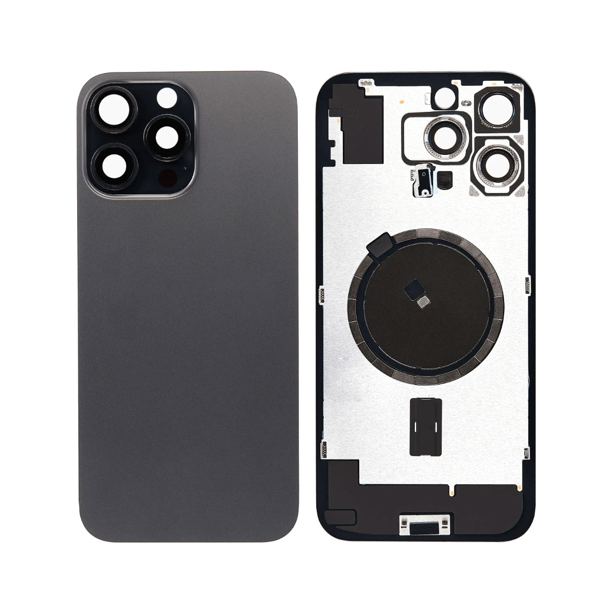 Back Cover Rear Glass With Steel Plate & Magnet Pre-Installed Compatible For iPhone 16 Pro Max