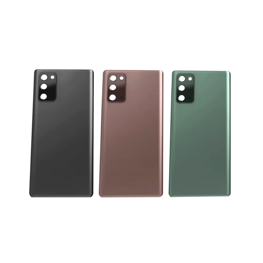 Coque arrière en verre avec objectif et adhésif pour Samsung Galaxy Note 20
