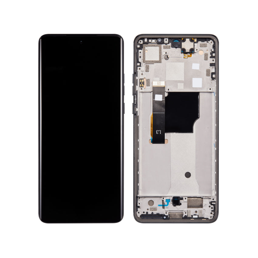 OLED Screen and Digitizer Assembly With Frame Compatible For Motorola Edge 40 Neo 2023 XT2307-1 (Refurbished)