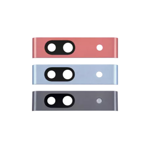 Objectif de caméra arrière avec cadre compatible avec Google Pixel 7a (ensemble complet)