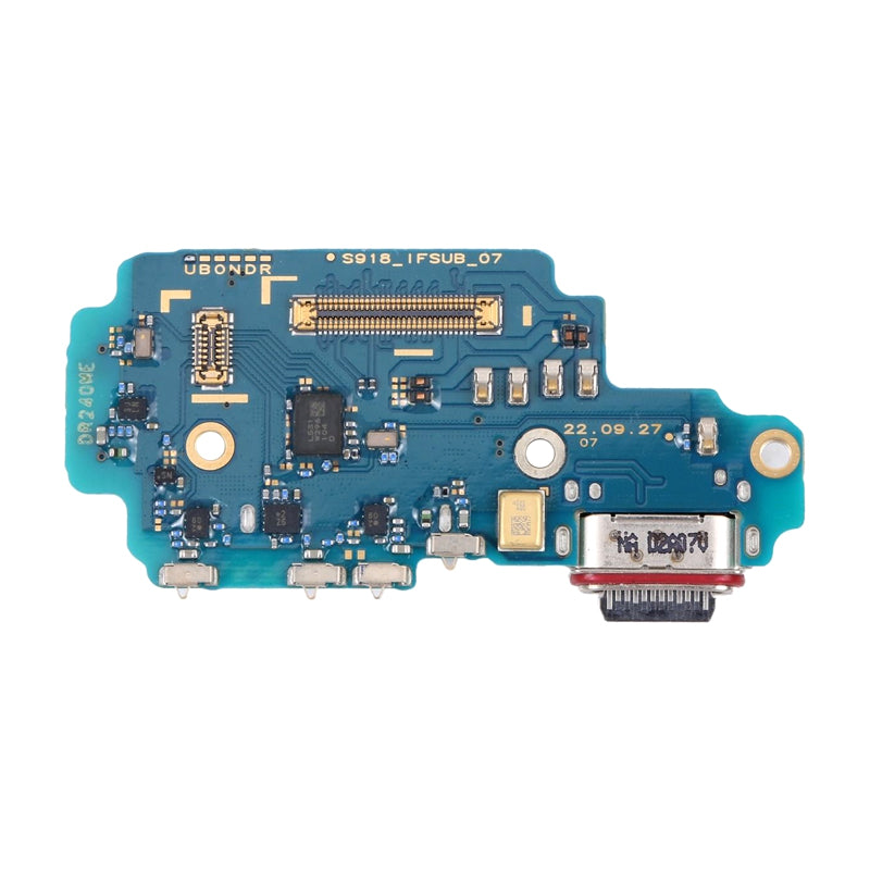 Charging Port Assembly With Sim Reader Compatible For Samsung Galaxy S23 Ultra 5G (North American Version) S918U S918W (Certified)