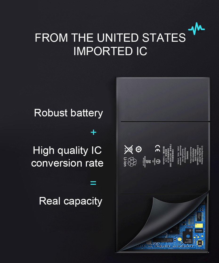 Battery Compatible For iPad Air, iPad 5 2017, iPad 6 2018, iPad 7 2019, iPad 8 2020 & iPad 9 2021