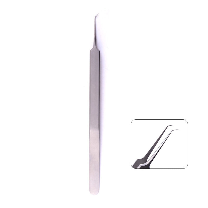 Precision Stainless Steel High-temperature Resistant BST-18 Curved Tip Tweezer Tool for Mobile Phone Repair