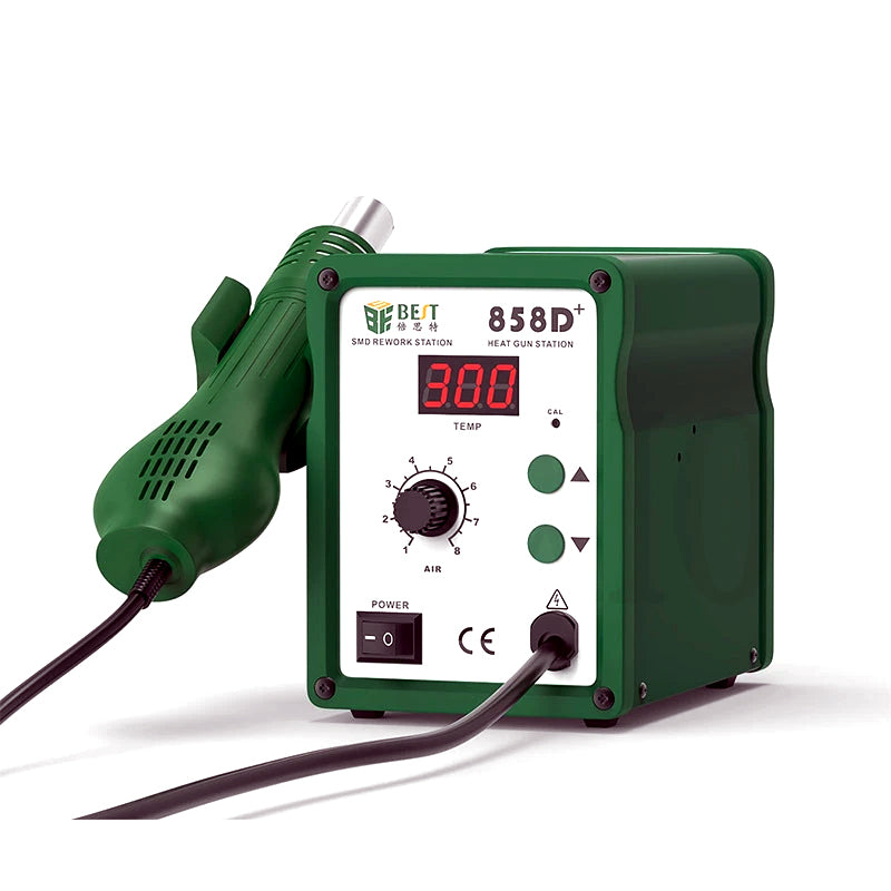 BST-858D+ High Quality Soldering Desoldering Hot Air Gun Rework Station For Mobile Repair 110V