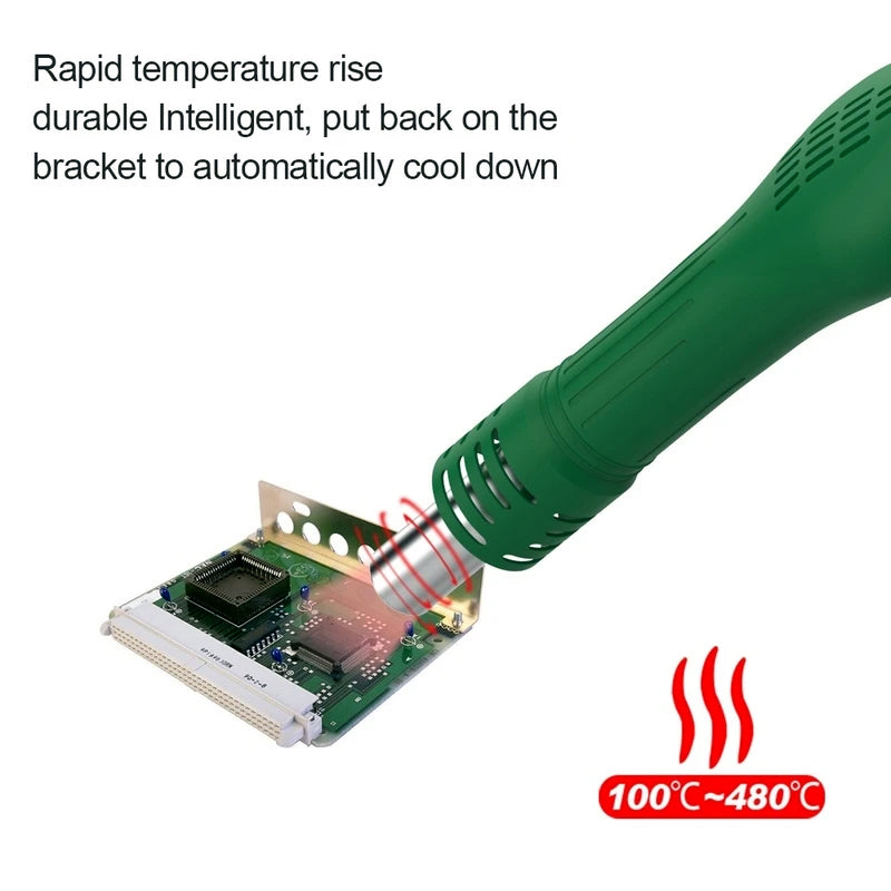 BST-858D+ High Quality Soldering Desoldering Hot Air Gun Rework Station For Mobile Repair 110V