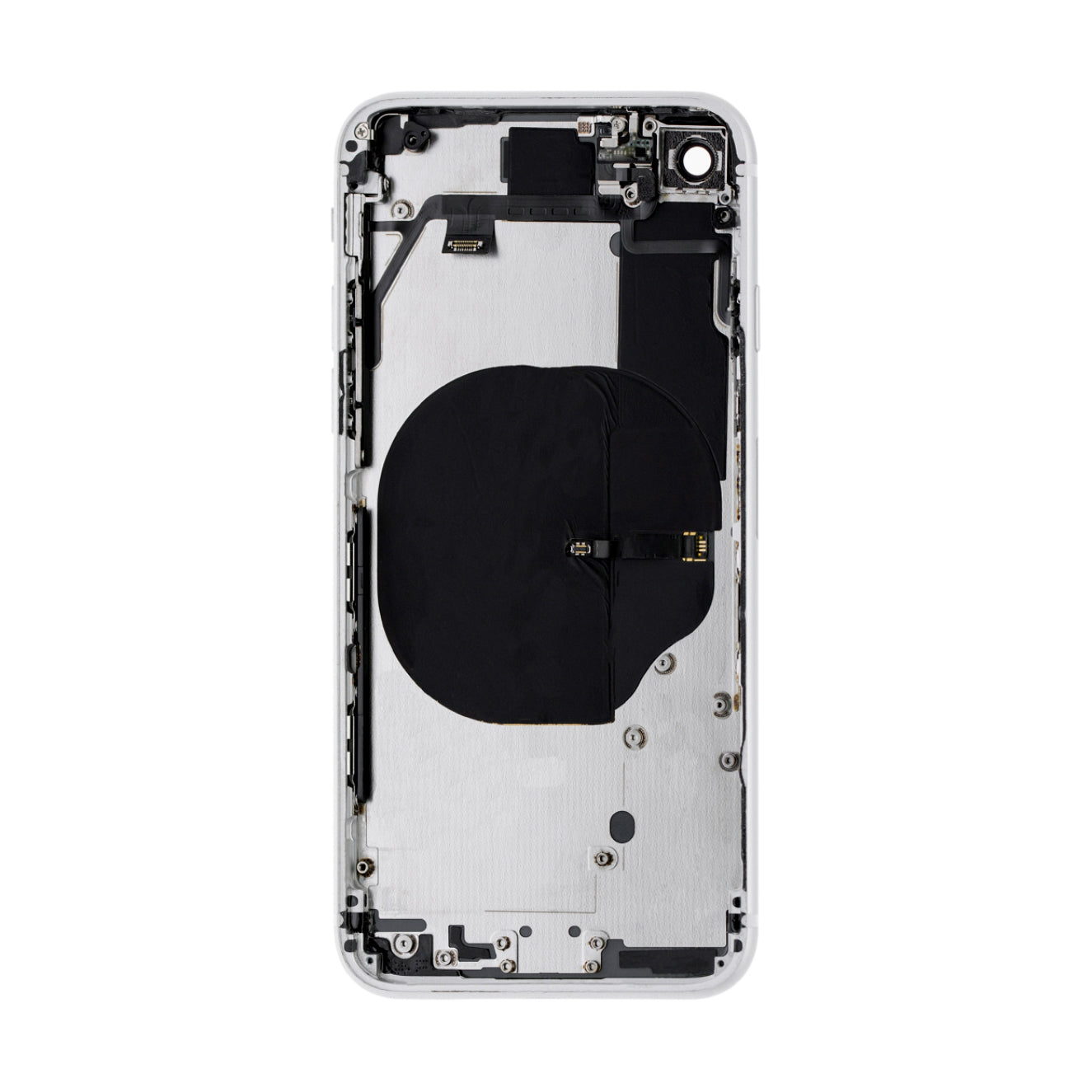 Cadre de boîtier arrière avec boutons et bobine de charge compatible pour iPhone SE 2020