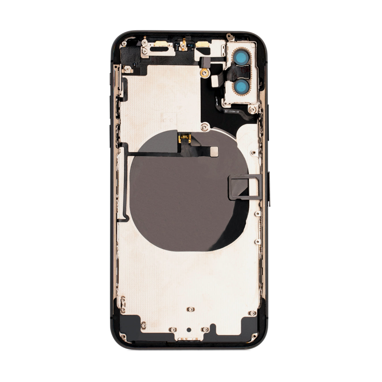 Cadre de boîtier arrière avec boutons et bobine de charge compatible pour iPhone X
