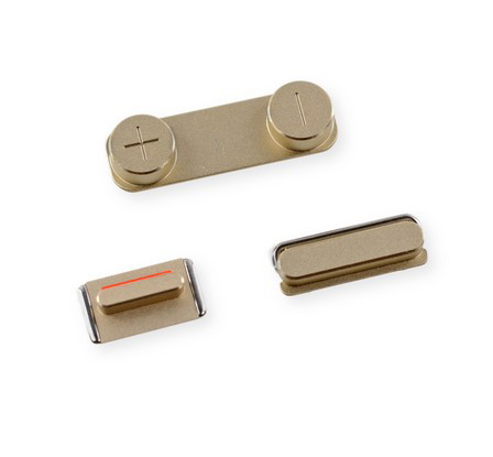 iPhone 5S, SE Volume, Vibrator & Power Gold Button Set