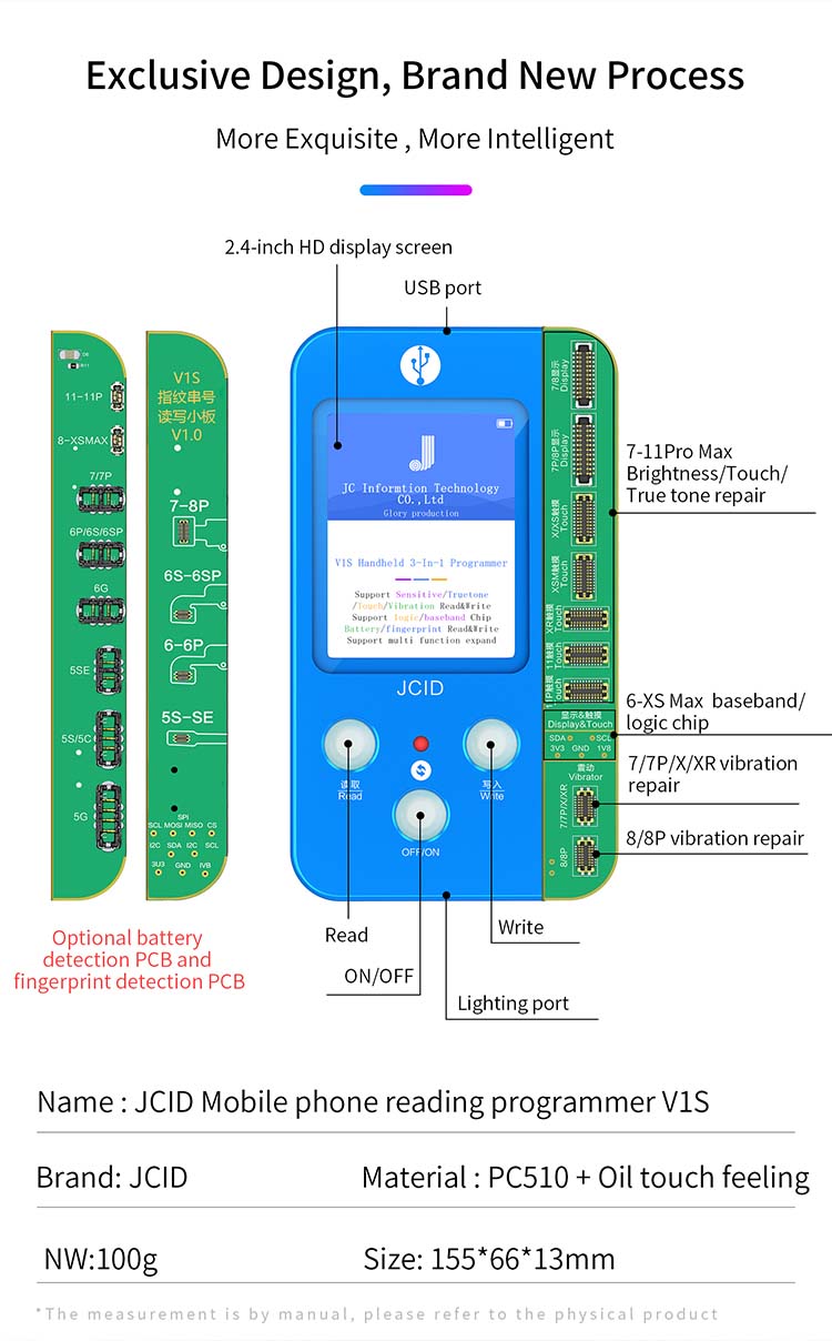 JCID V1SE WIFI Mobile Phone Proximity Light Sensor & True Tone Display Code Reading Programmer