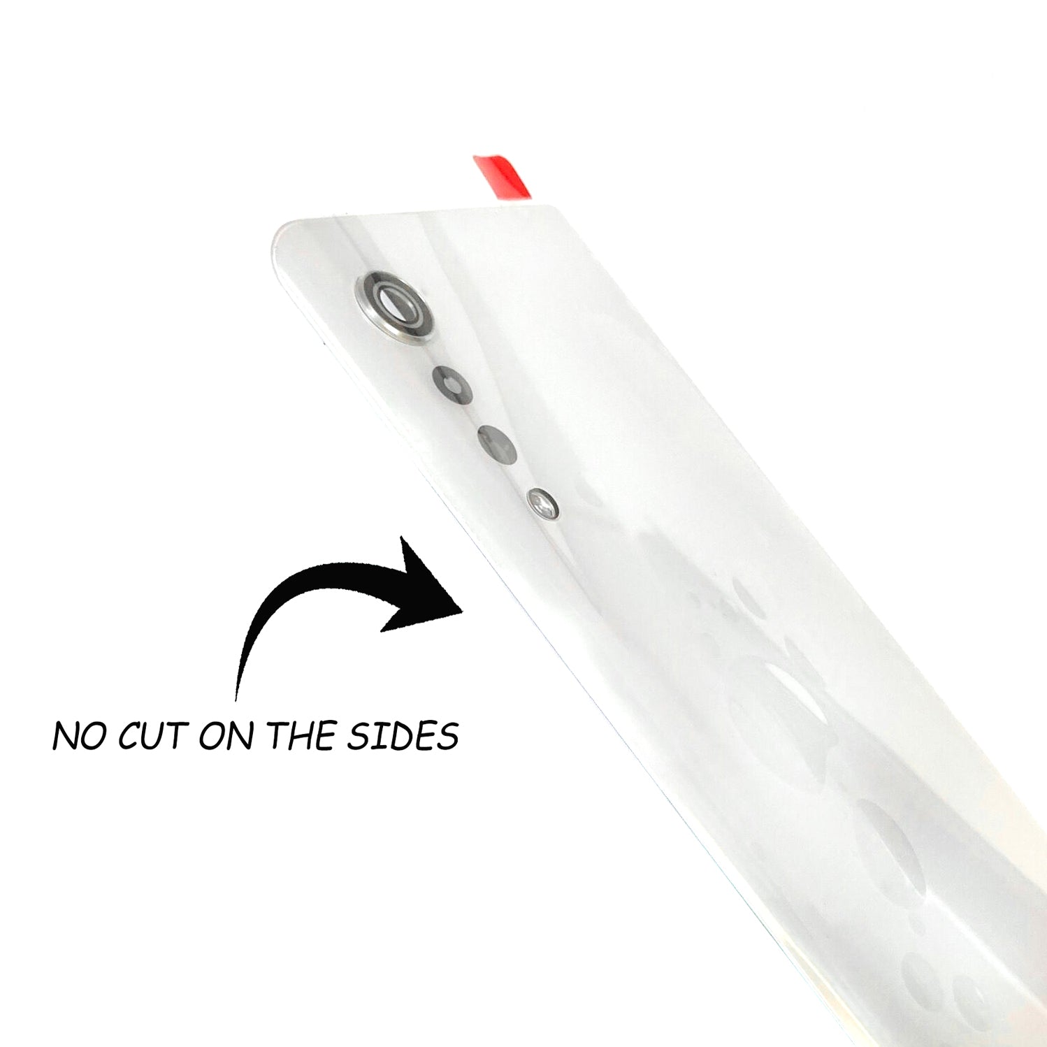 Couvercle de batterie arrière et adhésif pour LG Velvet G900 (pas de coupe sur les côtés)