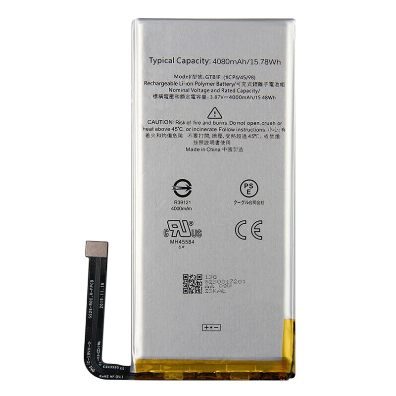 Batterie de remplacement GTB1F compatible avec Google Pixel 5