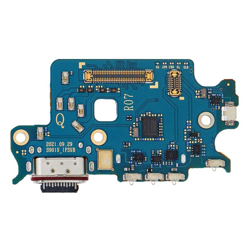 Assemblage de port de charge avec lecteur Sim compatible pour Samsung Galaxy S22 (version nord-américaine) S901U S901W (certifié)