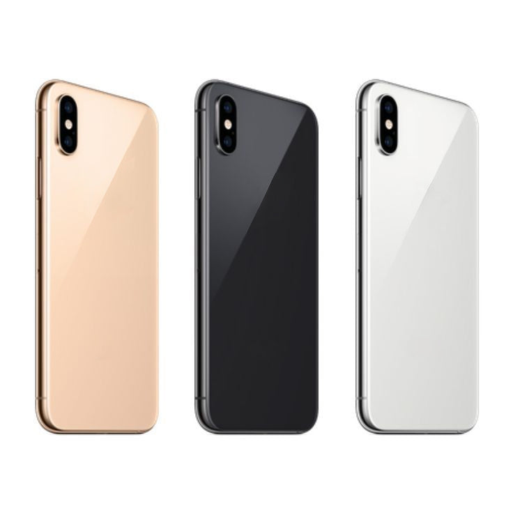 Cadre de boîtier arrière avec boutons et bobine de charge compatible pour iPhone XS