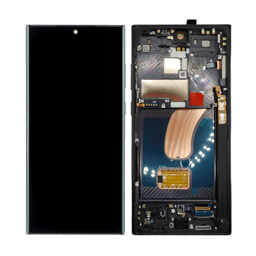 Écran OLED et assemblage de numériseur avec cadre pour Samsung Galaxy S23 Ultra 5G (remis à neuf) S918U S918W