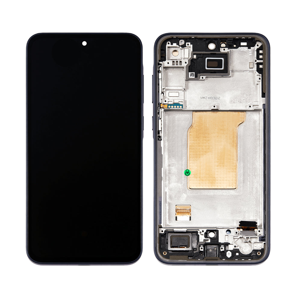 OLED Screen and Digitizer Frame Assembly Compatible For Samsung Galaxy A35 5G (Refurbished) A356 A356U A356W