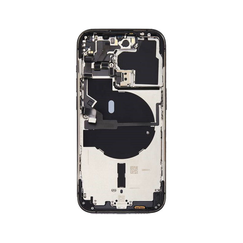 Back Housing Frame With Buttons & Charging Coil Compatible for iPhone 14 Pro
