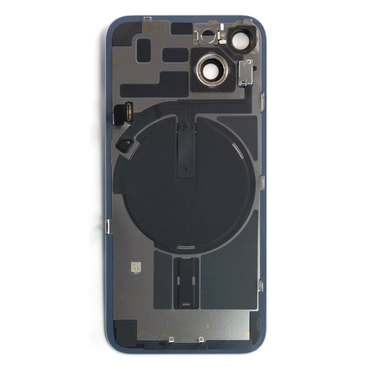 Couvercle arrière en verre grand trou de caméra avec bobine de charge sans fil et aimant Compatible pour iPhone 14