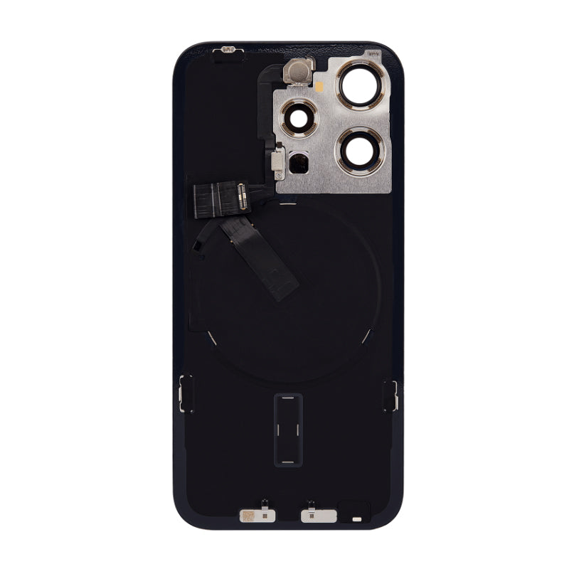 Back Cover Rear Glass Large Camera Hole With Wireless Charging Coil & Magnet Compatible For iPhone 15 Pro
