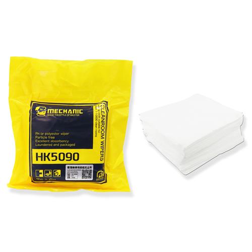 Mechanic Soft Cleanroom Wipes High Microfiber Anti-static Non Dust Cloth for Phone Pad Tablet Camera PC Screen Cleaning HK5090 (Pack of 100)