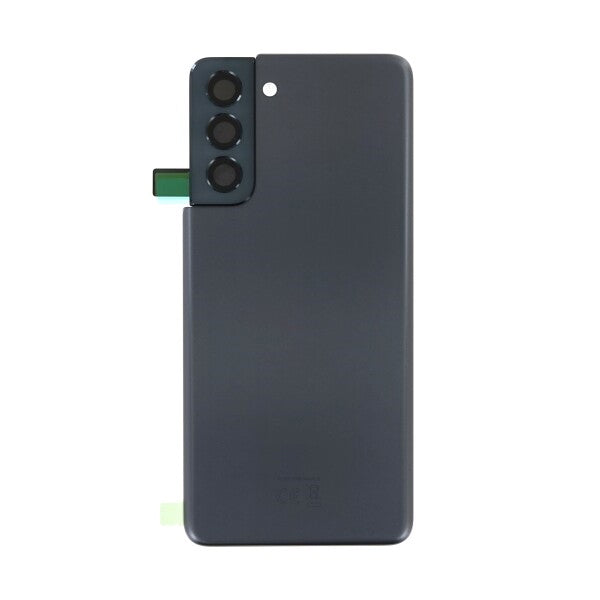 Verre de couverture arrière avec objectif d'appareil photo et adhésif compatible pour Samsung Galaxy S21 