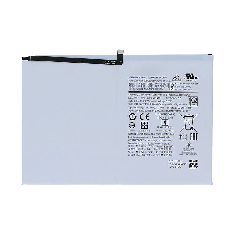 T500 T505 Replacement Battery Compatible For Samsung Tab A7 10.4" SCUD-WT-N19