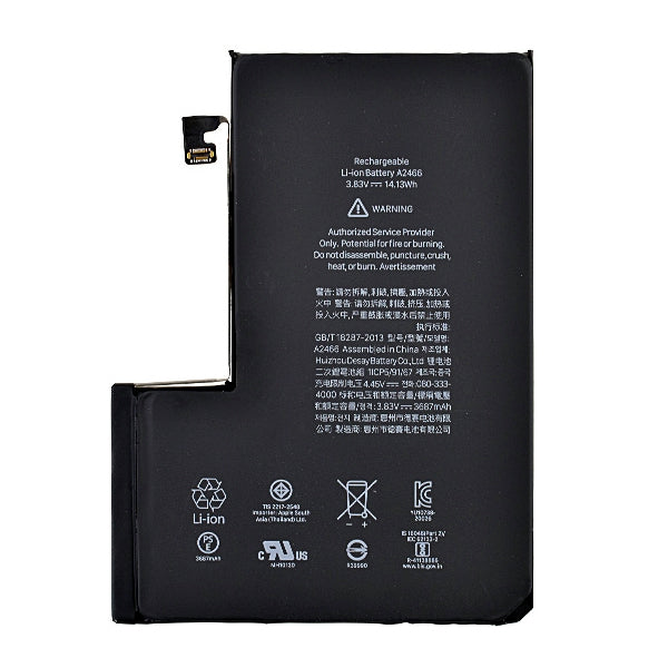 Batterie de remplacement compatible pour iPhone 12 Pro Max (certifiée)