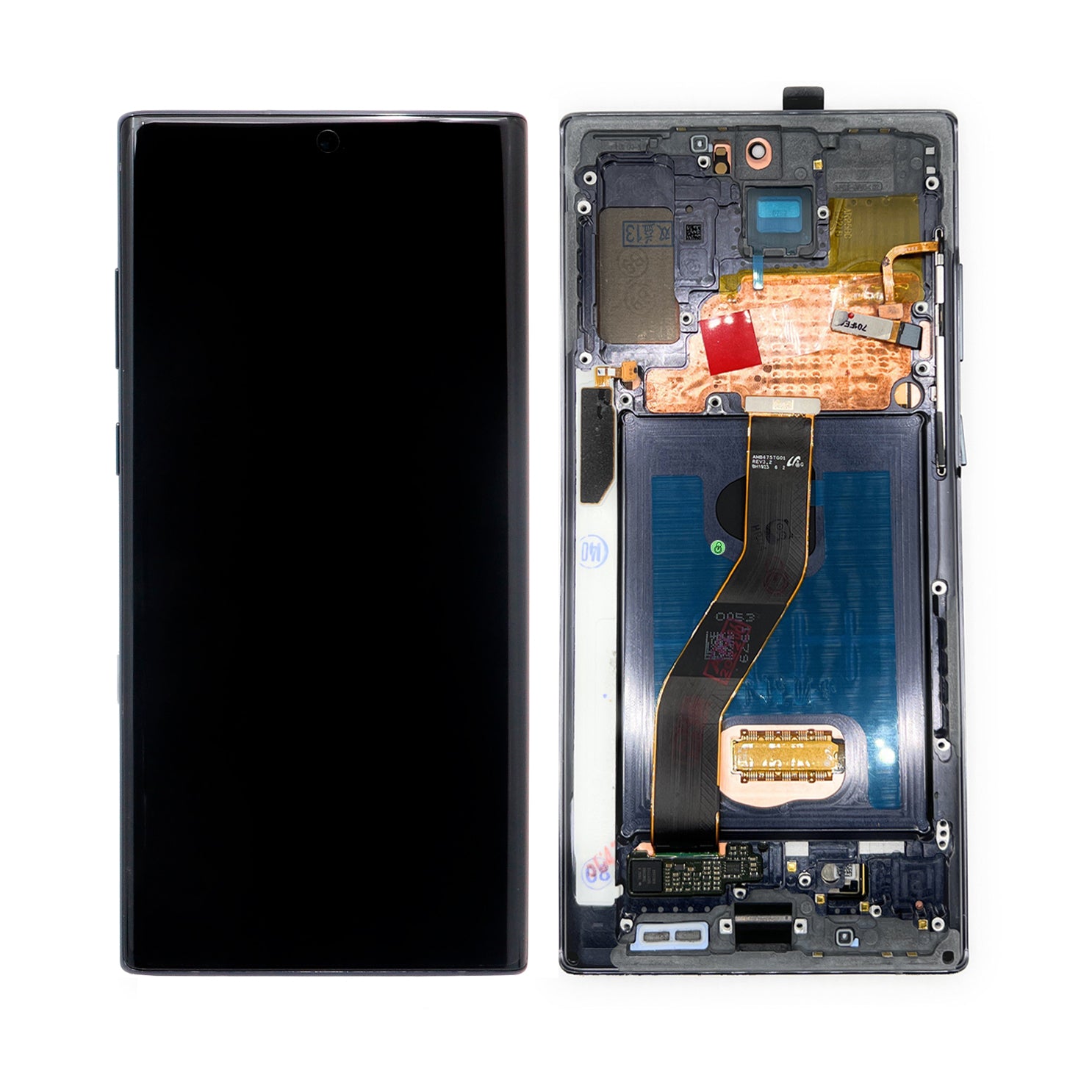 Écran OLED et assemblage de cadre de numériseur Compatible pour Samsung Galaxy Note 10 Plus N975 N975U N975W (remis à neuf)