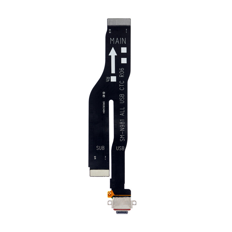 Câble flexible de port de charge compatible pour Samsung Note 20 5G (certifié)