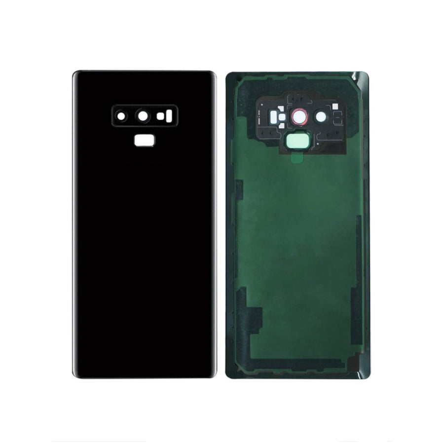 Couvercle de batterie arrière avec objectif d'appareil photo et adhésif compatible pour Samsung Galaxy Note 9 