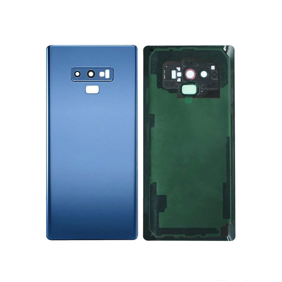 Couvercle de batterie arrière avec objectif d'appareil photo et adhésif compatible pour Samsung Galaxy Note 9 