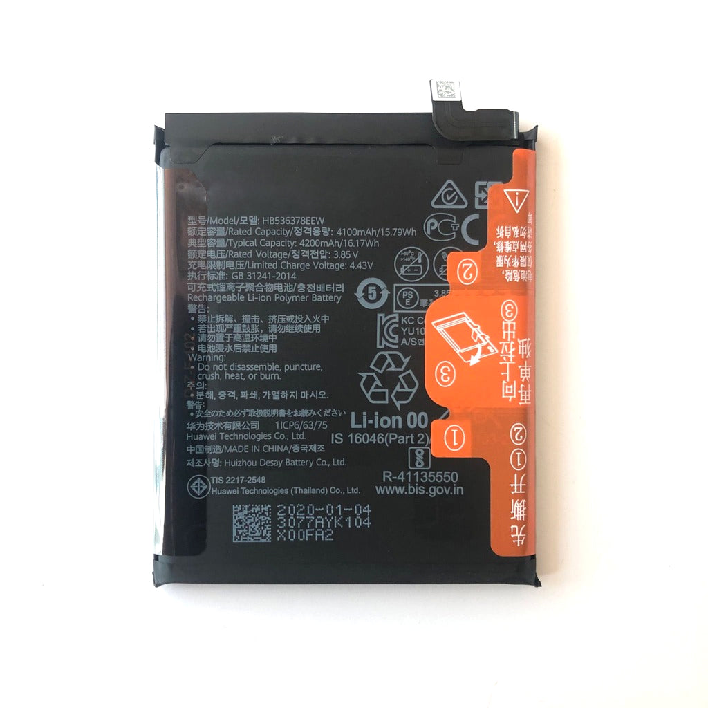 Batterie de remplacement compatible pour Huawei P40 Pro HB536378EEW