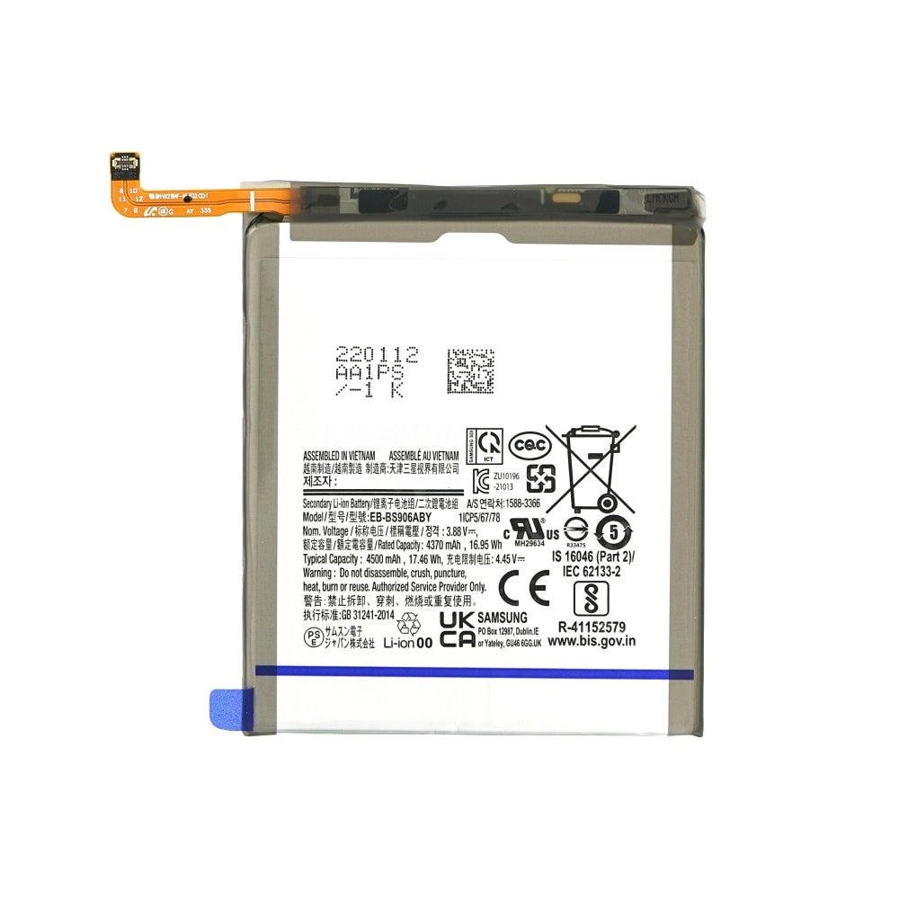 Batterie de remplacement compatible pour Samsung Galaxy S22 Plus 5G EB-BS906ABY (certifiée)